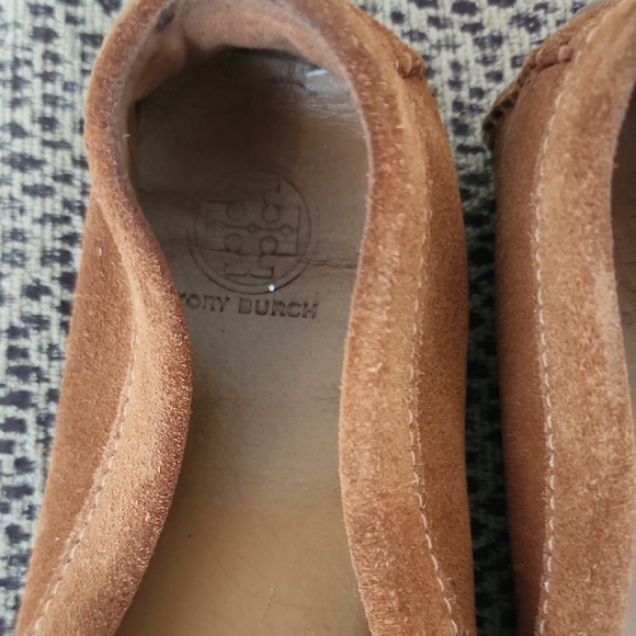 Tory Burch Brown Suede Women's Loafers - Picture 2 of 5